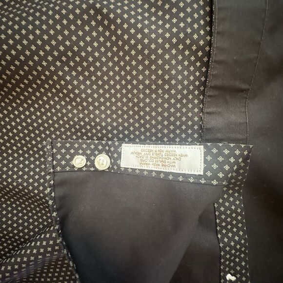 Roundtree & Yorke Gold Label Shirt Mens 3XL Big Non Iron Essentials Black - Picture 6 of 7